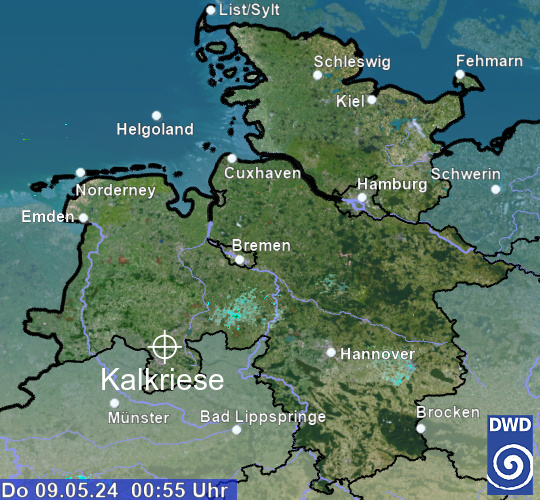 akt. Radarbild Niedersachsen